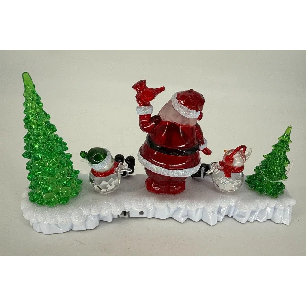 Ganz Light Up Christmas Santa Snowman Acrylic Village Decor‎ 15